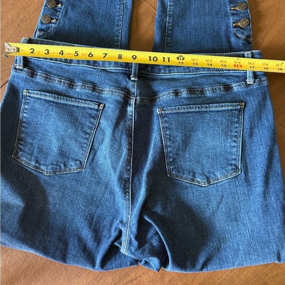 NWOT Talbots Flawless 5-Pocket Ankle Jeans; Button Detail at Hem SZ 14 - Picture 10 of 13